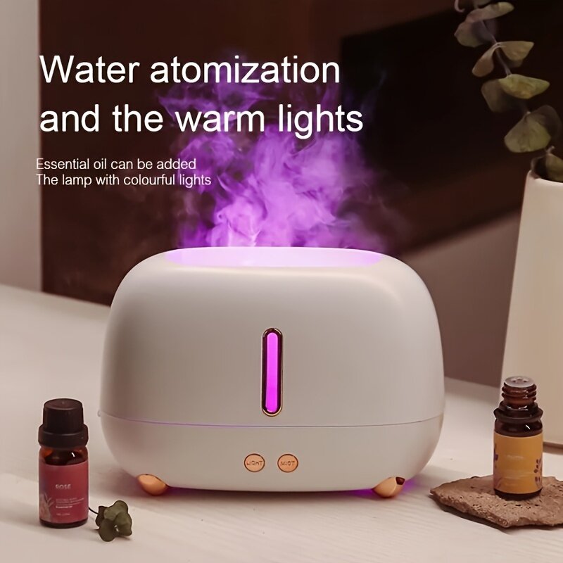 Portable colorful Cool Mist Usb Led room 3D fire flame humidifier Aroma Essential Oil Diffuser mini h2o air humidifier