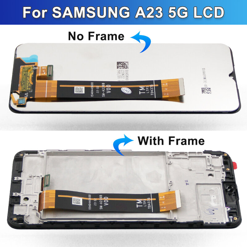 ЖК-дисплей 6,6 дюйма для Samsung A23 5G A236, сенсорный экран с цифровым преобразователем в сборе для Samsung A236B A236U A236U1 LCD