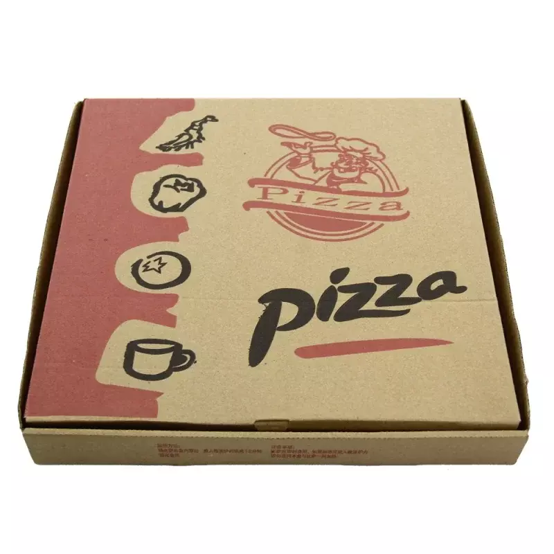 Op Maat Gemaakte Productchina Guangzhou Goedkope Hoge Kwaliteit Op Maat Bedrukt Ontwerp Gestanst Fluit Golfplaten Verpakking Pizza Bo