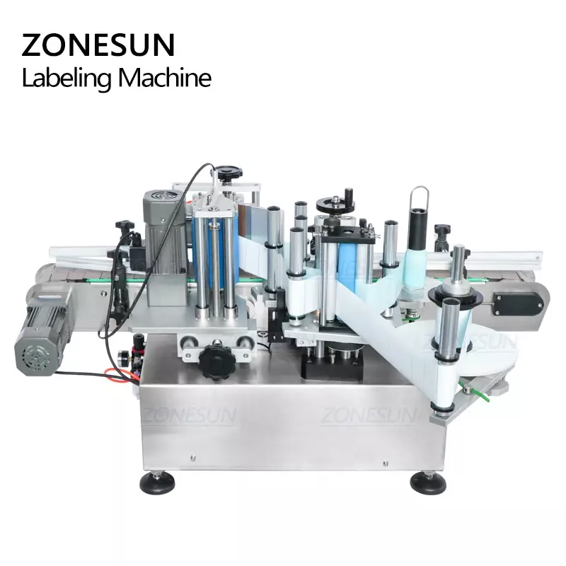 ZONESUN ZS-TB500 Sticker Disinfectant Liquid Soap Automatic Water Hand sanitizer Bottle Labeling Machines With Printer