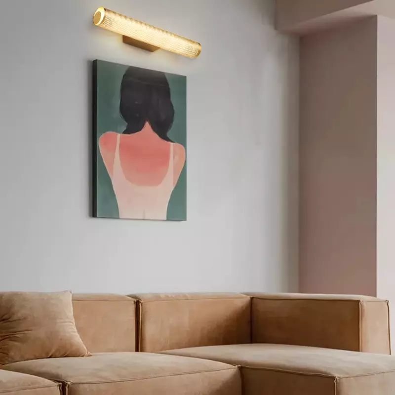 Lampada da parete in ferro ottone LED decorazione per interni applique da parete applique di lusso luci a specchio soggiorno camera da letto Loft Retro illuminazione del corridoio