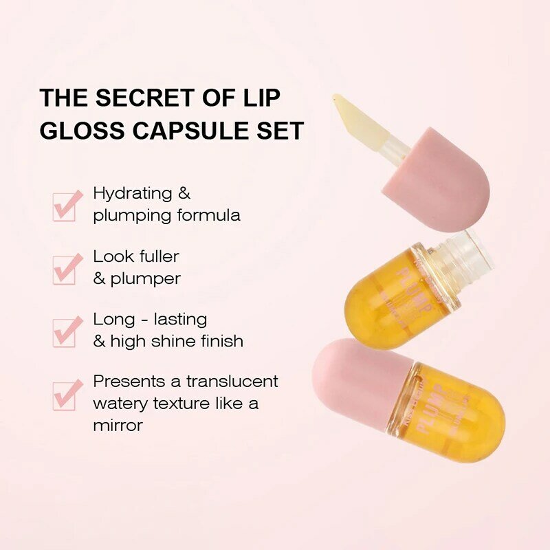 Lippen praller Öl stopft sofort die Lippen und erhöht die Lippen elastizität lang anhaltende Feuchtigkeit und Glanz Sättigung Make-up Lippen pflege