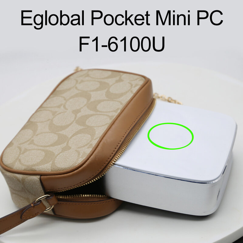 Eglobal Mini PC Intel Core i3 6100U 2xDDR4 M.2 SSD Pocket Computer With Fan HD-MI DP Dual Display Windows 11 Pro Student Office