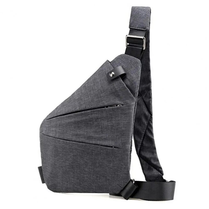 Bolso de hombro con correa ajustable para hombre, bolsa de pecho portátil de gran capacidad con cremallera, resistente al desgarro, antirrobo