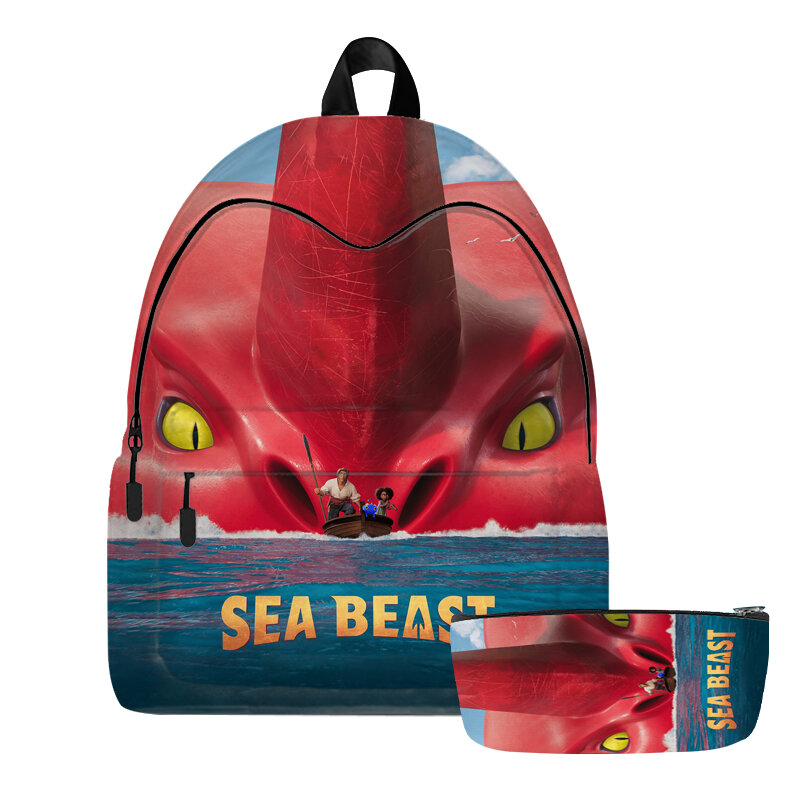 2 sztuk The Sea Beast dzieci szkolne torby z piórnik plecaki z postaciami z kreskówek dzieci nastolatki tornister dziewczyny plecaki chłopięce