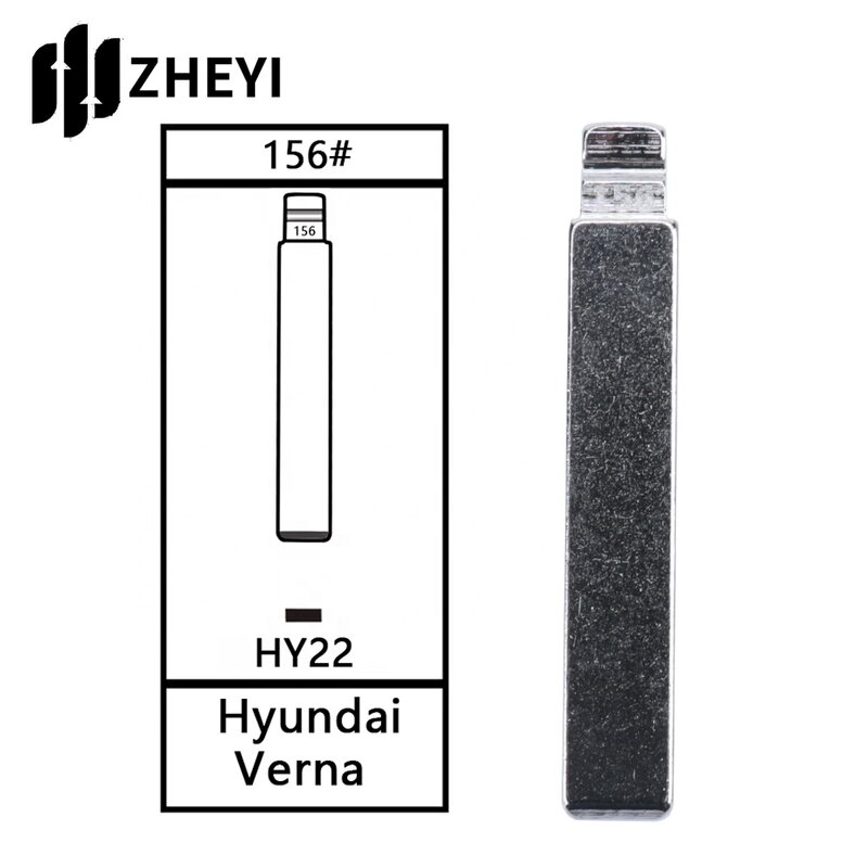 HY22 156 # Universal Uncut Remotes Flip Key Blade per Hyundai Verna HY22 156 # Blank key blade uncut per chiave telecomando per auto