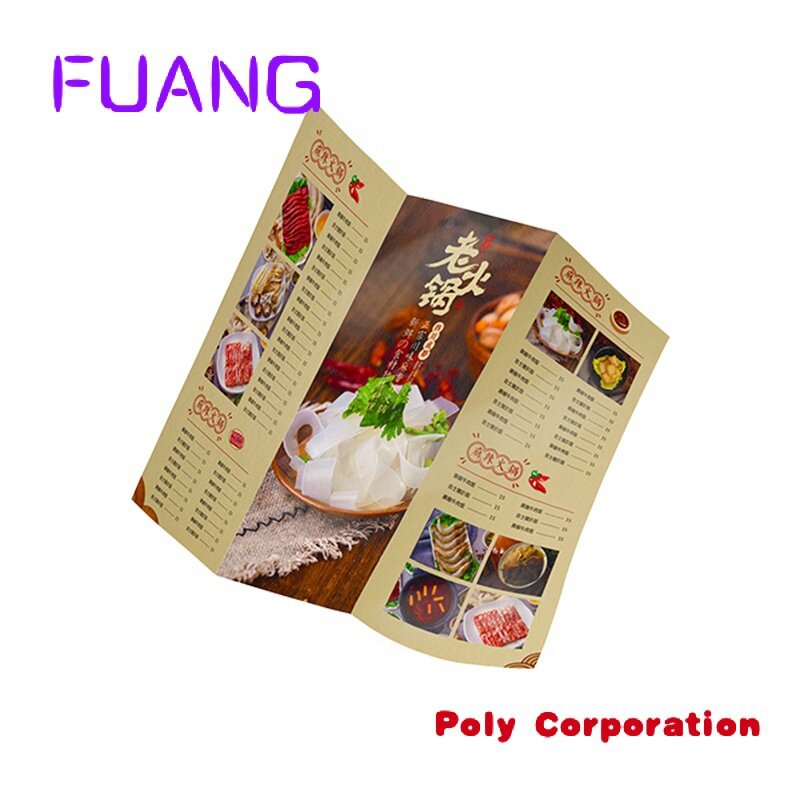 Xinyin benutzer definierte Ihr Design Zeichen heft Essen Getränk Menü Folie Flyer Drucker