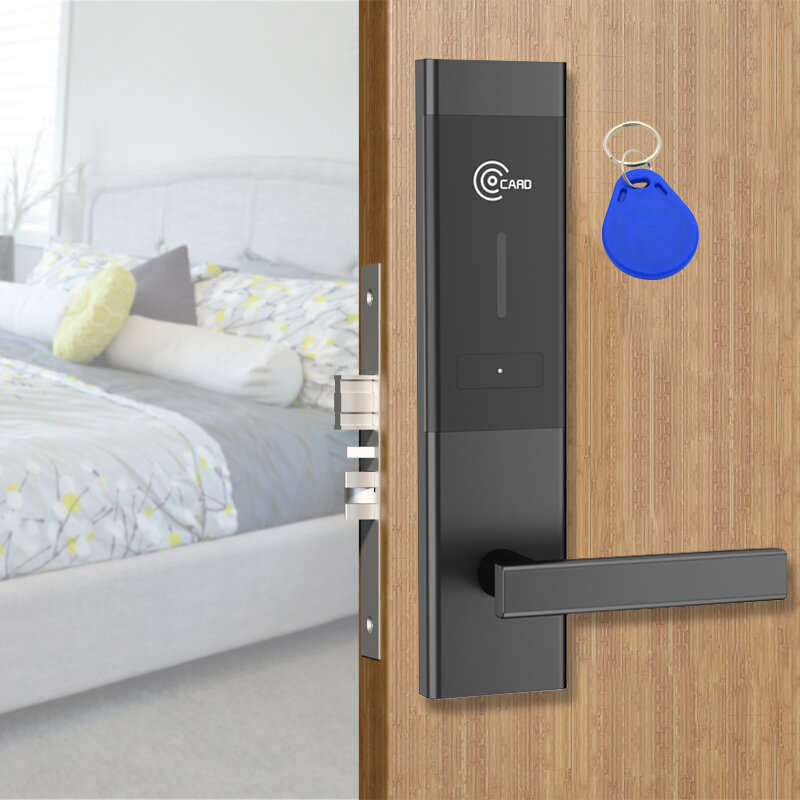 Cerradura inteligente sin llave para habitación de Hotel, cerrojo con lector de tarjetas RF