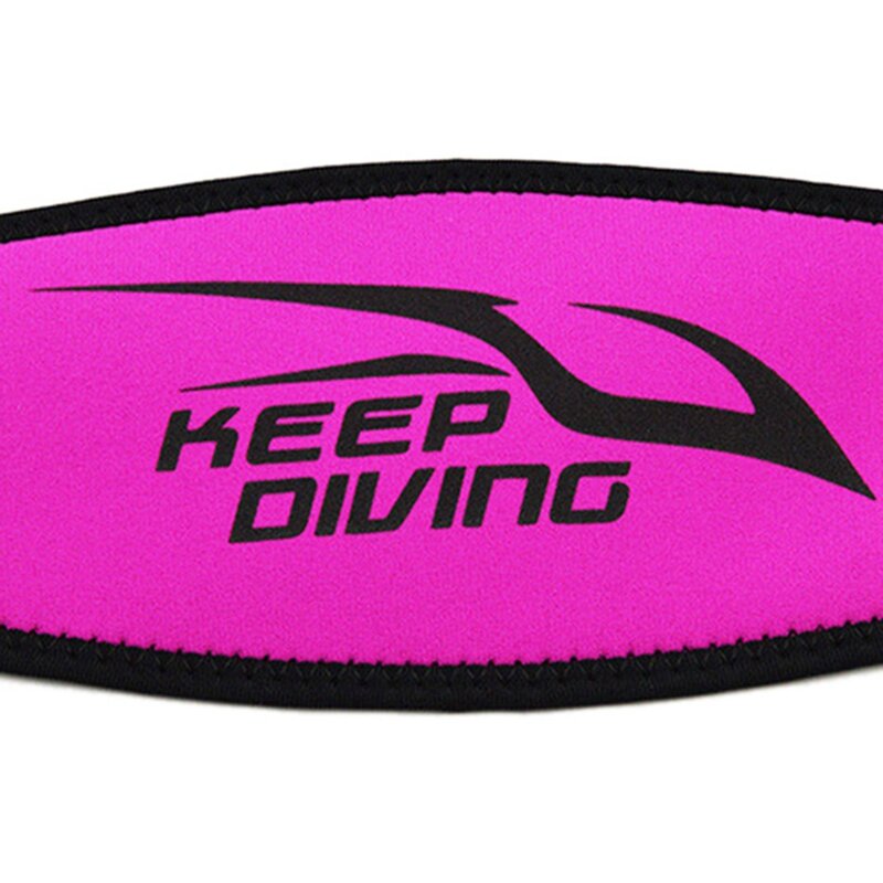 KEEP DIVING 다이빙 마스크 스트랩 커버, 수영 서핑 다이빙 스노클링 헤어 스트랩 커버, 블랙 그레이 및 레드 화이트, 2 개