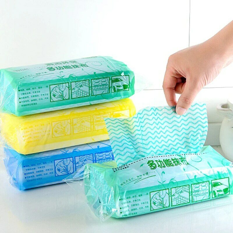 70pcs Jenis Nyaman Rag Disposable Dapur Dapur Non-Tenun Menyerap Non-Berumput Malas Rag Handuk Pembersih Kain