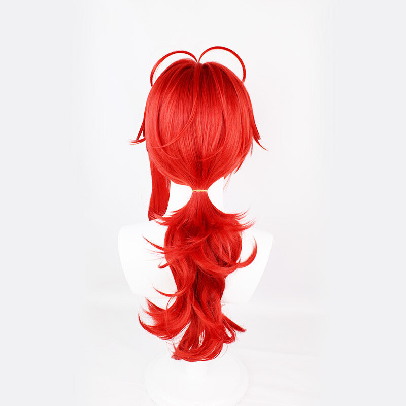 Perucas longas vermelhas para mulheres, Cosplay Periwig, Papel de Anime, Cabelo Simulação, Halloween Headwear, Acessórios de Carnaval, Adereços para adulto