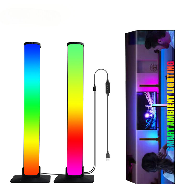 Música colorida ambiente LED luz bar, RGB ritmo luz, atmosfera do carro, luzes do quarto de jogos, modos de cena