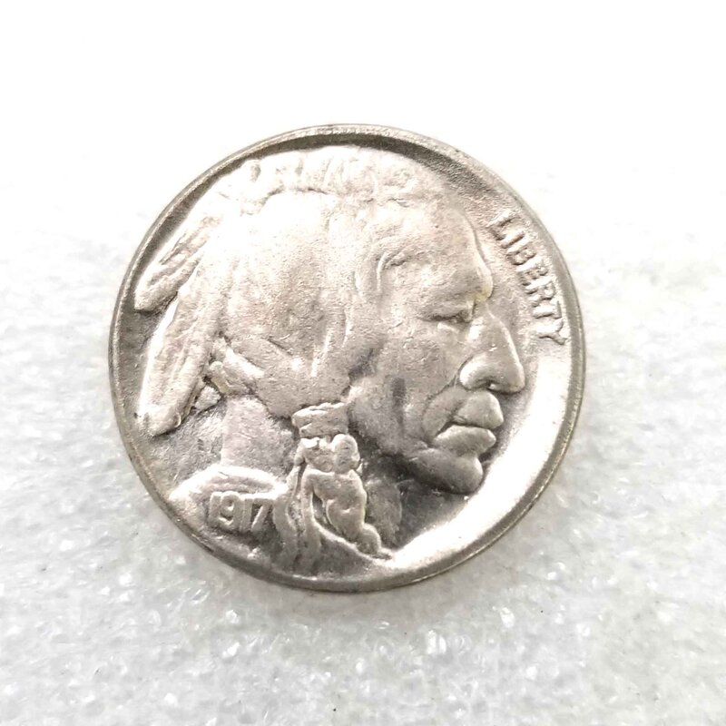 Роскошная монета для пар «Свобода» 1917 долларов, пять центов, «буйвол», «забавная» художественная монета/«решение ночного клуба», памятная монета «удачи» + подарочный пакет