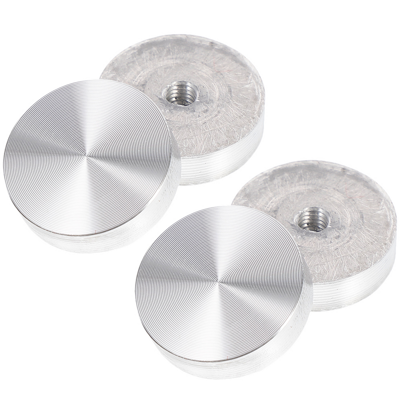 4 Pcs Round Solid Aluminum Cake Glass Tea Tables Adapter Tops for Coffee Circle Disc Alloy Thick Discs Round Coffee Table