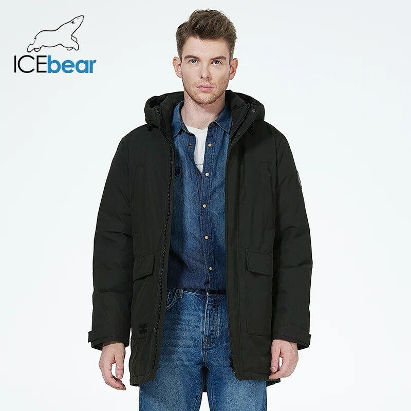 Icebear-暖かい防風コート,冬の衣類用の厚いパーカーmwd3239i,2023