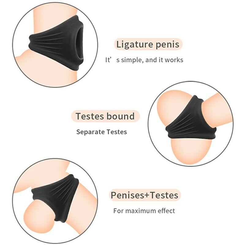 แหวนอวัยวะเพศชาย Delay Ejaculation Cockring ผลิตภัณฑ์สำหรับผู้ใหญ่เซ็กซ์ทอยสำหรับชาย Penisring Sextoys ซิลิโคน Penis Erection
