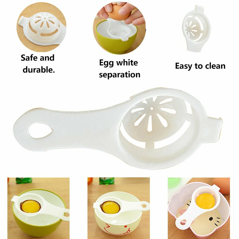 Draagbare Eigeel White Separator Plastic Ei Divider Met Verzamelen Basis Kom Yolk Catcher Home Kitchen Gadgets