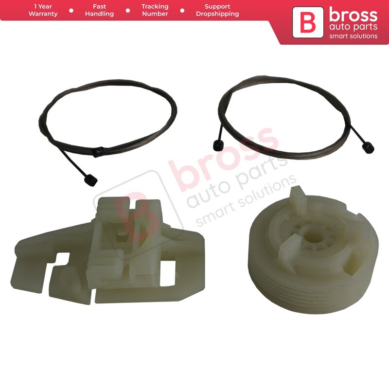Bross Auto-onderdelen BWR576 Elektrische Ruitbediening Regulator Reparatie Kit Voor Rechts Deur Voor Renault Modus 2003-2009 Snelle zending