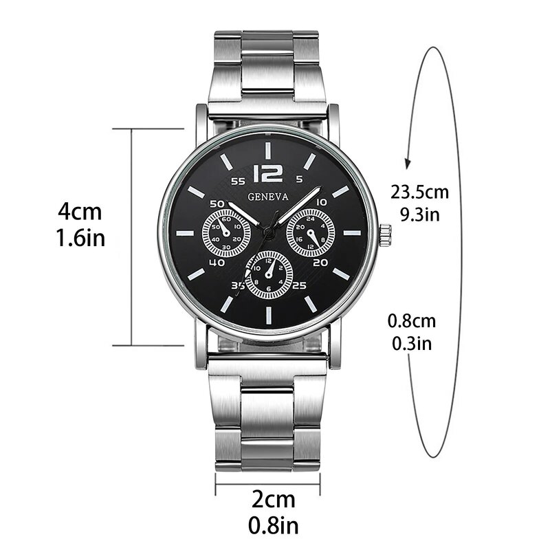 Relógio de pulso quartzo masculino, pulseira de aço, elegante, alta qualidade, moda casual, homem relógios, 2023