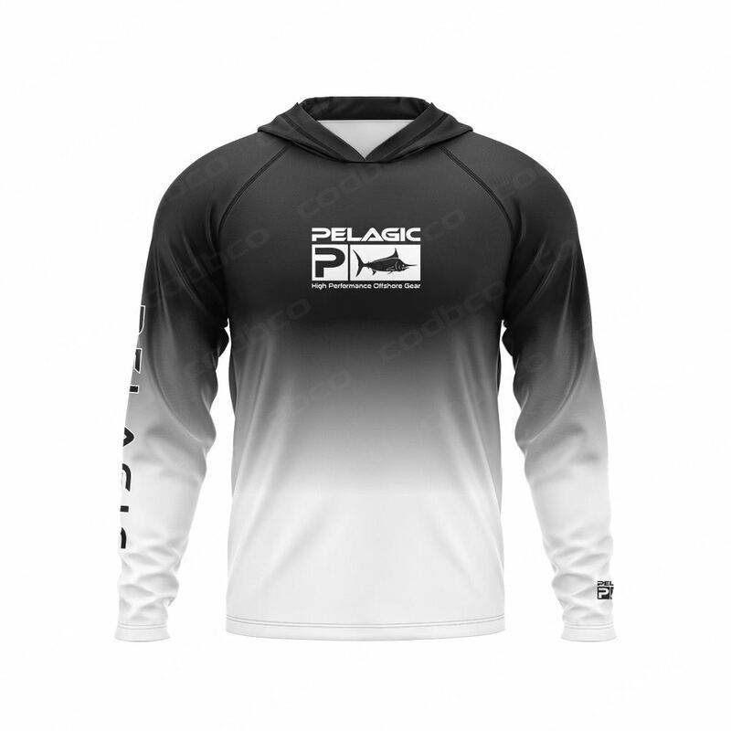 Pelagic Gear Men's Fishing Clothing Summer Shirt New Tops Camisa De Pesca Fishing Apparel Long Sleeve Uv Protection Hoody Jersey