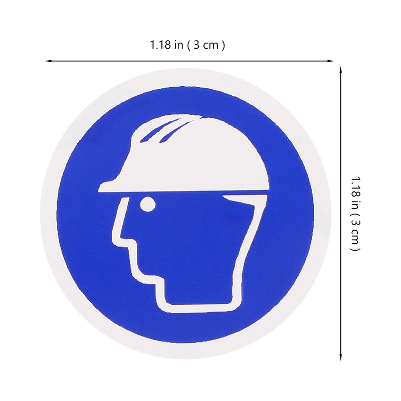Etiqueta auto-adesiva segurança PVC chapéu duro, decalque segurança, 10 pcs