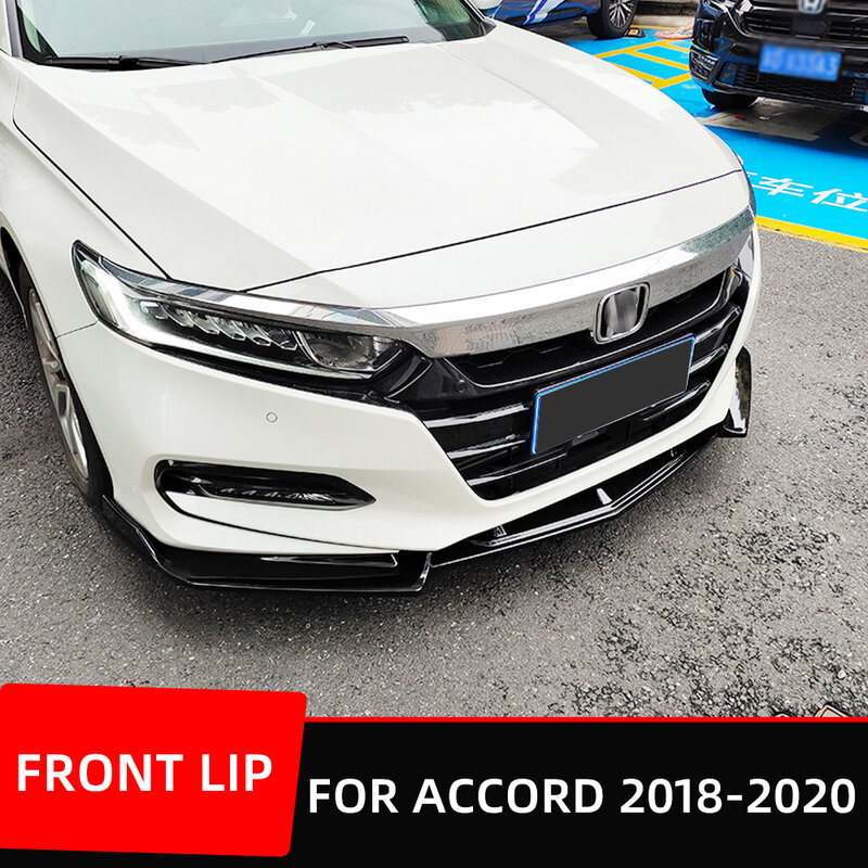 รถกันชนด้านหน้ากันชนลิปสปอยเลอร์ Body Kit Diffuser Protector Guard สำหรับ Honda Accord 2018 19 20การปรับแต่งภายนอกอะไหล่