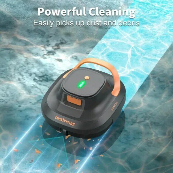 Cordless Robotic Pool Vacuum Cleaner, Pool Vacuum Robot with 120 Mins Runtime, Dual Brushless Motors, 3X Longer Lifespan