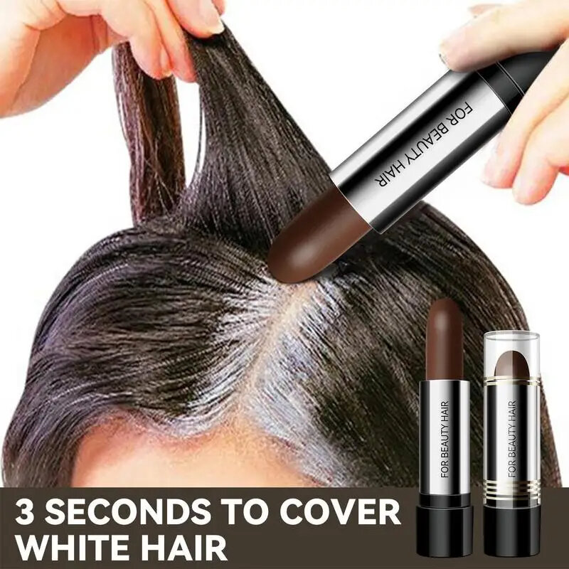 Черно-коричневая одноразовая ручка для краски волос, мгновенное покрытие серых корней, крем-карандаш для краски волос, быстрое временное покрытие белых волос