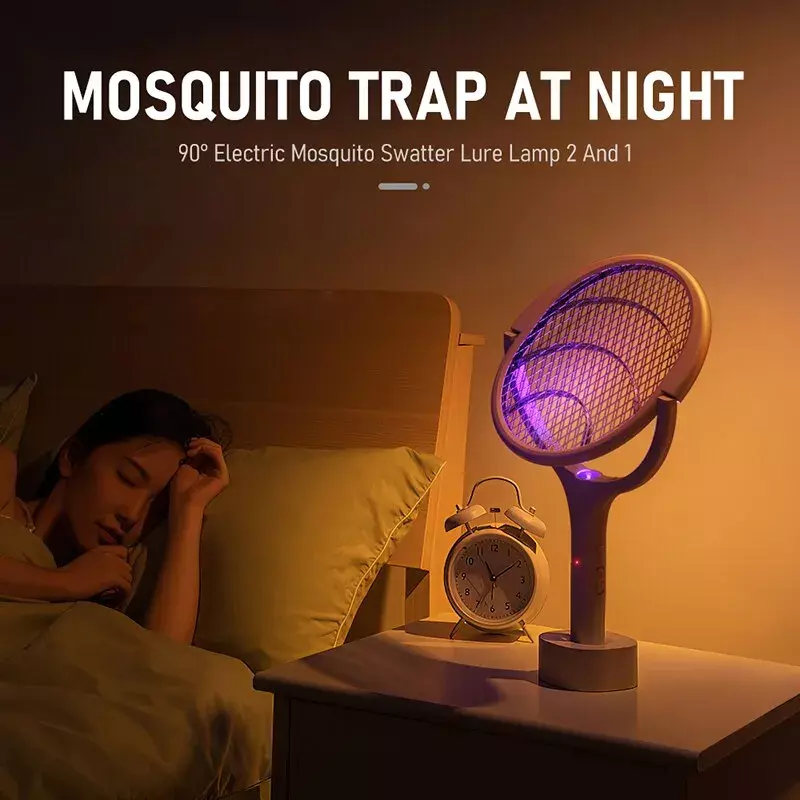 Koleksi AliExpress Lampu pembunuh nyamuk bisa diputar 90 derajat, lampu elektrik Shocker 365nm lampu UV perangkap serangga, lalat lalat musim panas