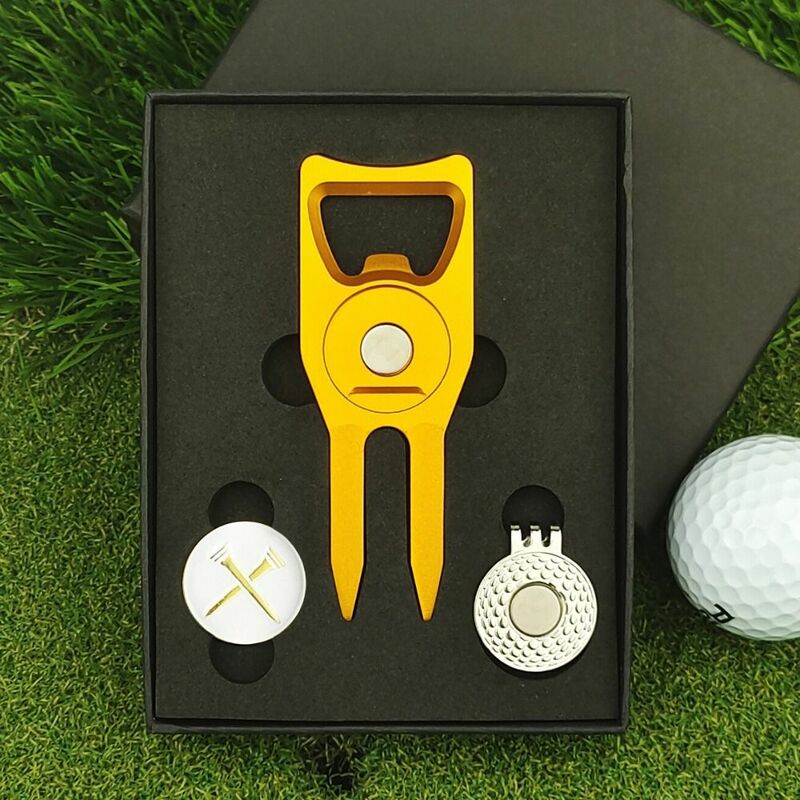 Groene Vork Groene Vorkstift Set Golfcap Clip Marker Golfbal Marker Hoed Clips Afneembare Creatieve Golfbal Vork Hoed Clips