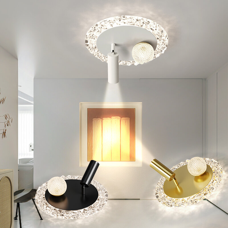 Plafonnier LED au Design Nordique Moderne, Disponible en Noir, Or et Blanc, Luminaire Décoratif de Plafond, Idéal pour un Couloir, un Salon, une Chambre à Coucher ou une Cuisine