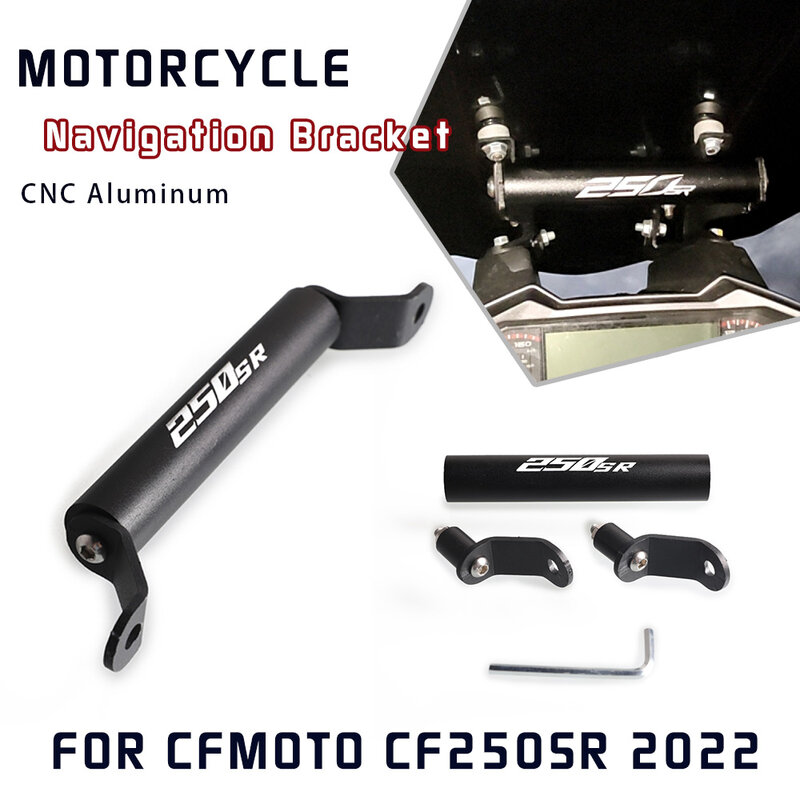 CFMOTO Cf250sr CF250 SR CF 250 SR 2022 오토바이 액세서리, 휴대폰 GPS 네비게이션 플레이트 브래킷, 핸들 바 어댑터 거치대
