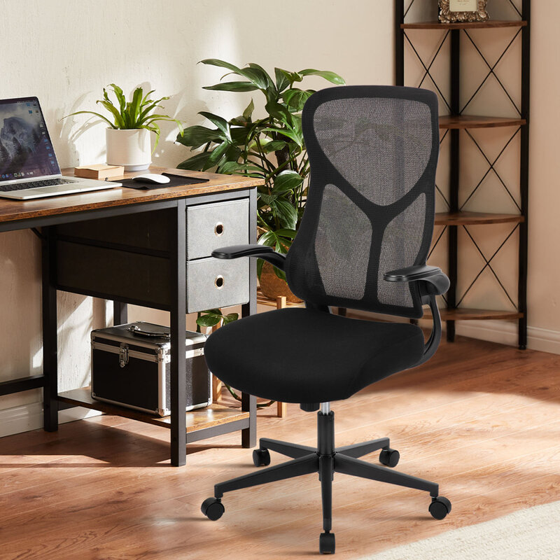 Chaise de bureau à dossier haut avec maille respirante pour bureau d'ordinateur, confortable, fantôme croustillant