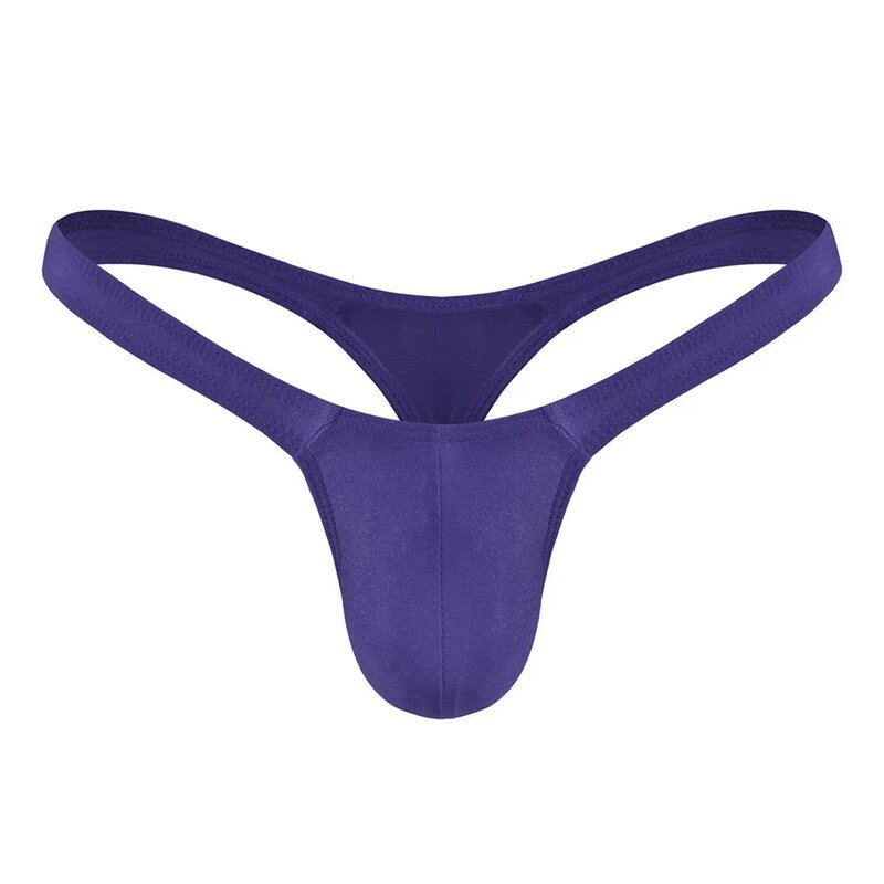 Sexy Solid Color Thongs Low-Rise Simple T-Back Thong Bluge Pouch Briefs G-String Bikini Underwear Pump Man Thong For Men