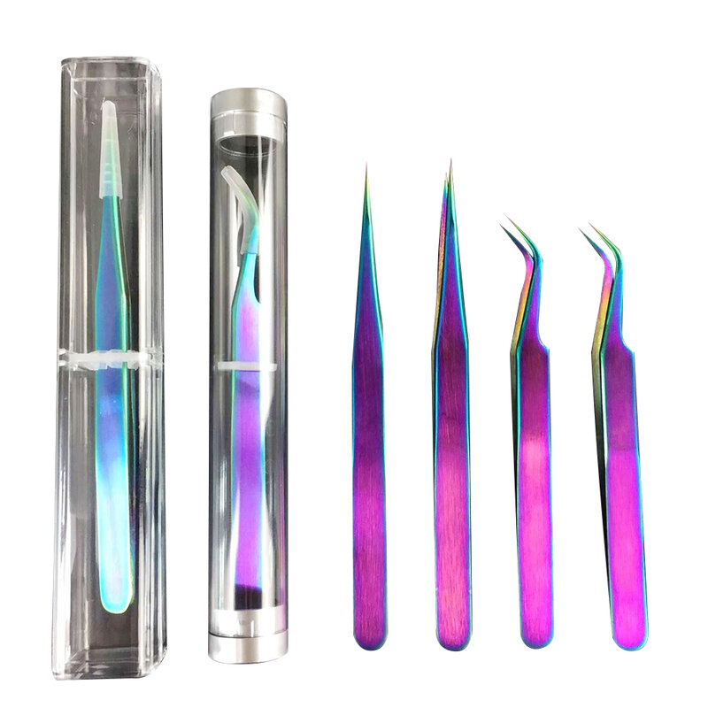 2021 Precision Industrial Tweezers Anti-static Curved Straight Tip  Stainless Forceps Phone Repair Hand Tools Sets