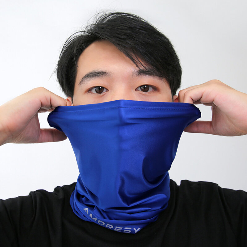 Máscara de proteção solar masculina mulheres, rosto inteiro, lenço de seda, capa de babador ao ar livre, equipamento de ciclismo, bandana