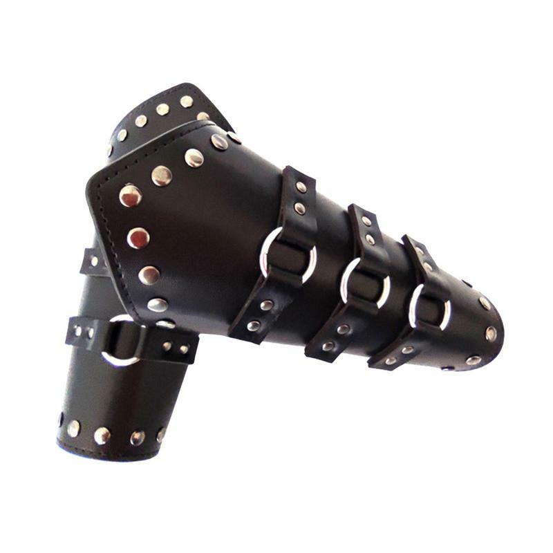 Medieval Vambrace Arm Cuff Gauntlet Wristband Leather Arm Cuff Viking Bracers Arm Guard For Men Women Proctective Bracers