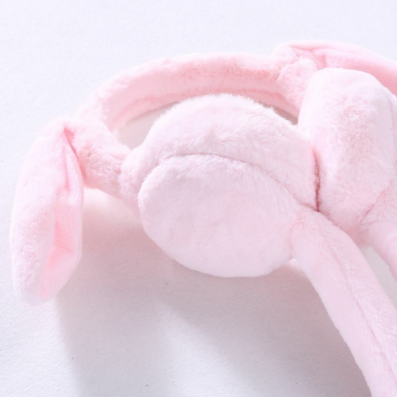Orejeras diadema felpa invierno para niños adultos con lindo bolso móvil regalo Orejas conejo