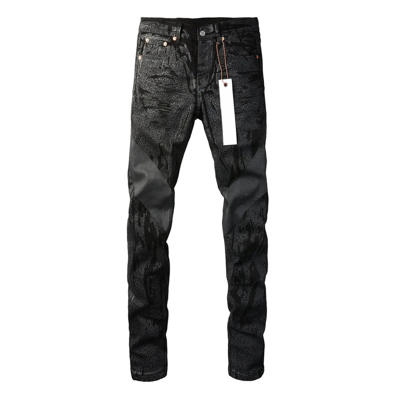 Jeans di marca ROCA viola moda pantaloni in denim di alta qualità riparazione personalizzata pantaloni in denim skinny a basso sollevamento con struttura di rivestimento