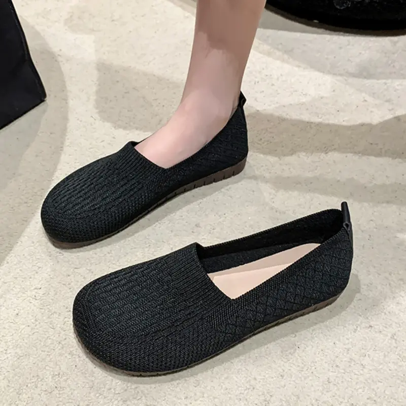 Zapatillas de deporte informales para mujer, zapatos planos de malla transpirable a la moda, con plataforma para caminar, de diseñador, de lujo