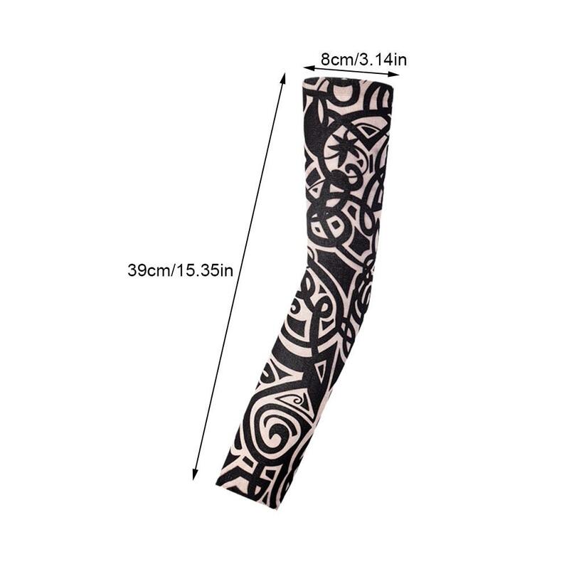 1PCS Tattoo Arm Sleeves Sun UV Protection Seamless Quick Dry Breathable Elastic Arm Sleeve Running Fishing Party Tattoo Sleeve
