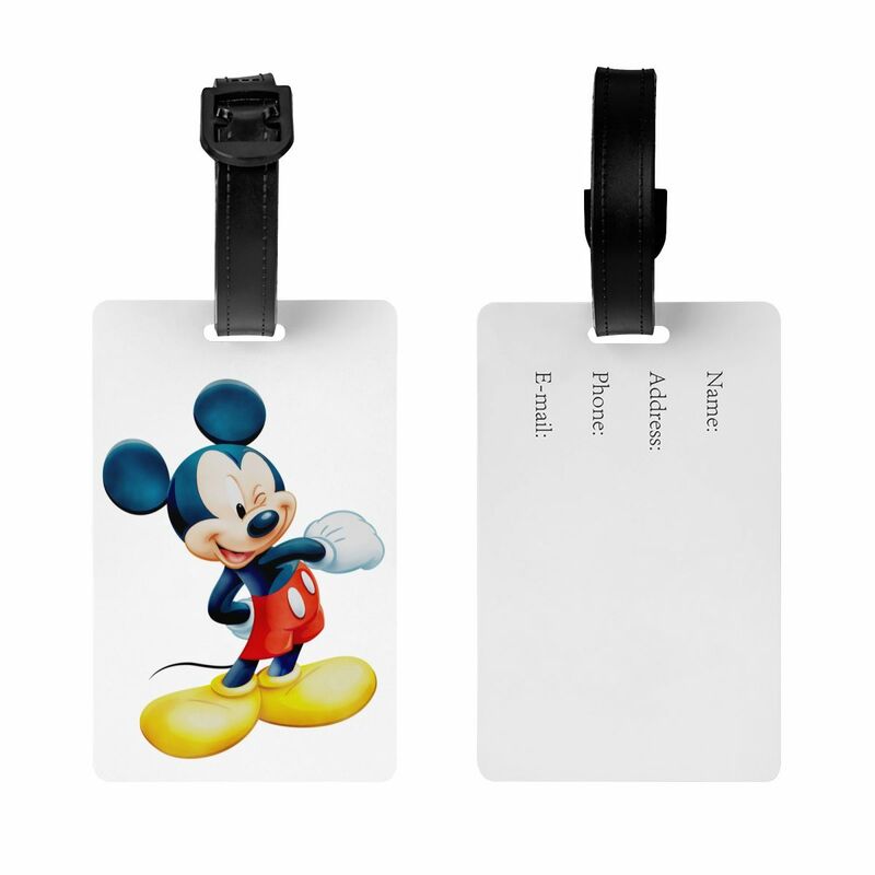 Custom Mickey Mouse Bagagelabel Koffer Bagage Privacy Cover Id Label