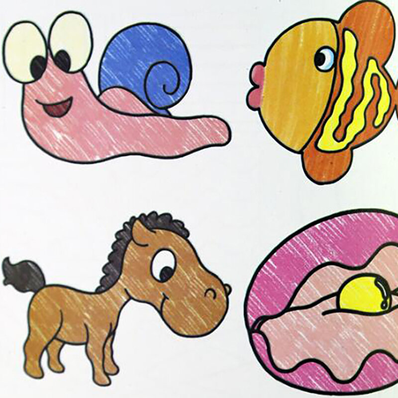 1pc Kinder Tier Zeichen buch 2-6 Jahre alte Kinder Mal bücher für Obst Gemüse Pflanzen Zeichnung sset Unterricht Lernspiel zeug