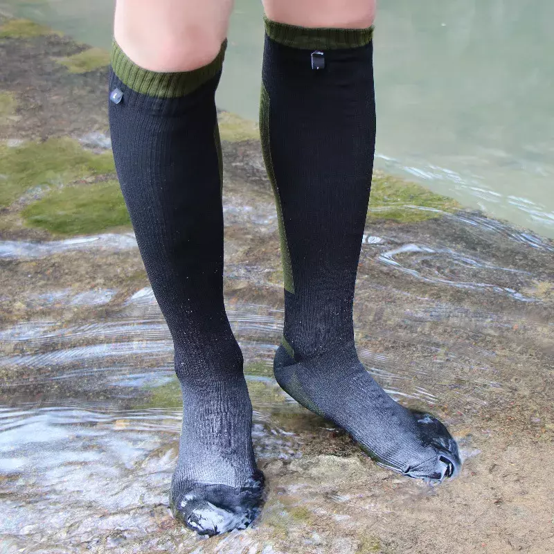 Knee high Waterproof Socks Hiking Wading Outdoor Camping Cycling Skiing Mountaineering Warm Long Knee high Waterproof Sock