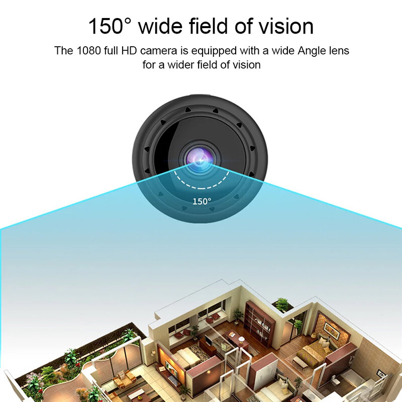 HD 1080P Mini IP Camera Wifi Security Remote Video Webcam Night Vision Wireless Smart Home Human Motion Sensor W11 Surveillance