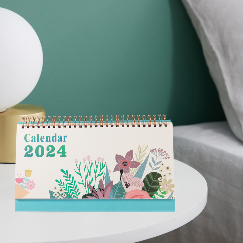 Calendario de escritorio para el hogar, decoración mensual, papel de oficina independiente, 2024