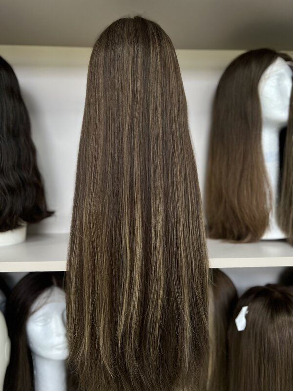 Parrucche Kosher per capelli europei TsingTaowigs parrucca ebrea per capelli umani Top in pizzo 28 pollici strato minuscolo per le donne spedizione gratuita