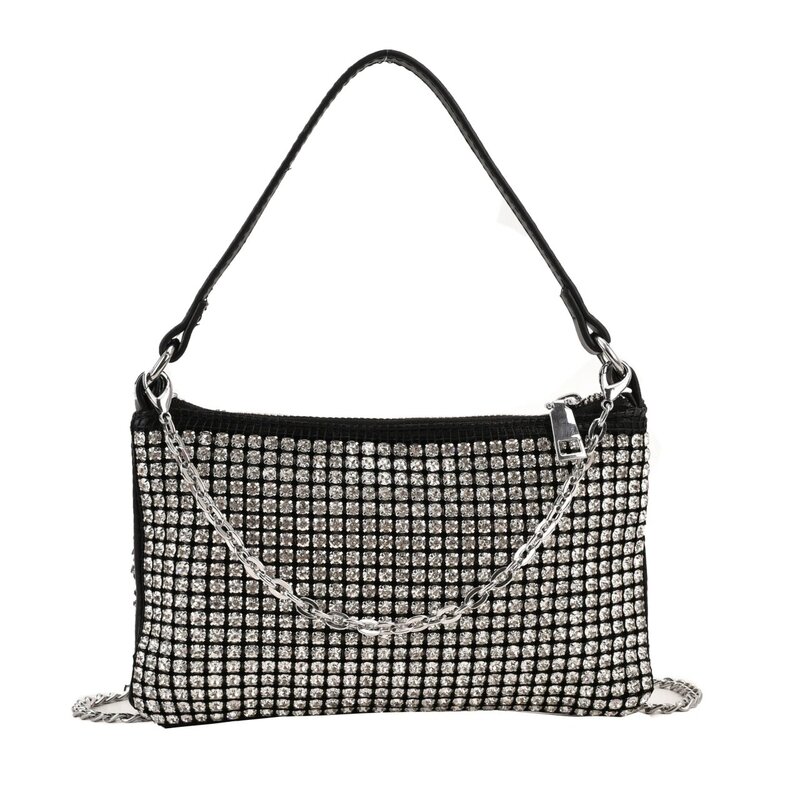 Mini sacs à bandoulière en diamant brillant pour femmes, sacs à main Bling, petit sac initié, sac de soirée, tendance estivale, 2024