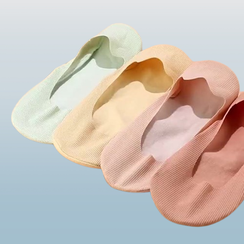 Meias de seda gelo listradas para mulheres, finas, rasas, invisíveis, em silicone, saltos sem queda, 5 pares, 10 pares