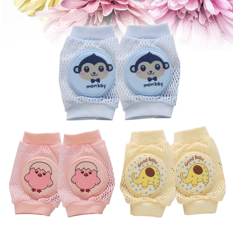 3 Pairs Infant Toddler Baby Kneepads Knee Pad Crawling Safety Protector ( Elephant)